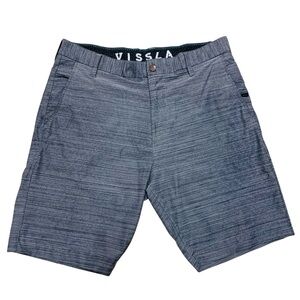 VISSLA Men's Charcoal Flat Front Shorts